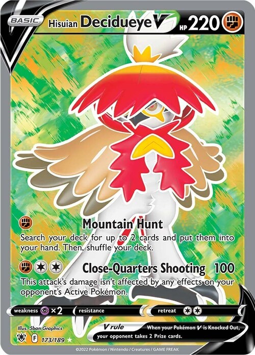 Hisuian Decidueye V Card Front