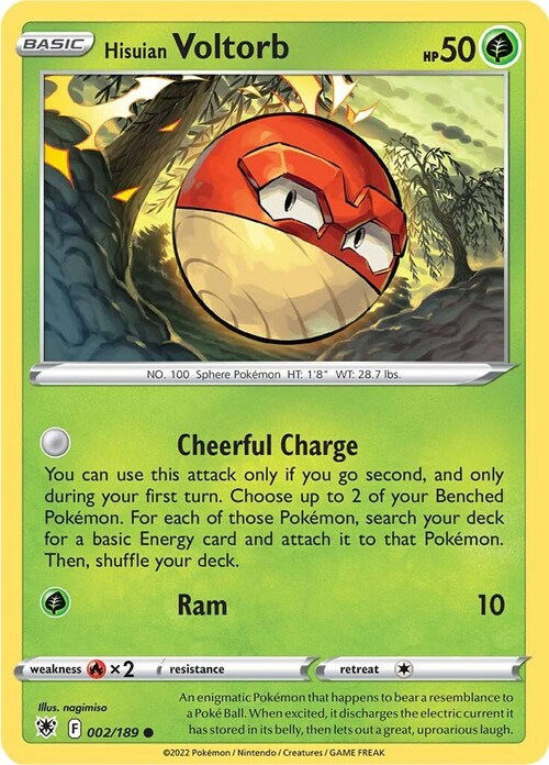 Hisuian Voltorb Card Front