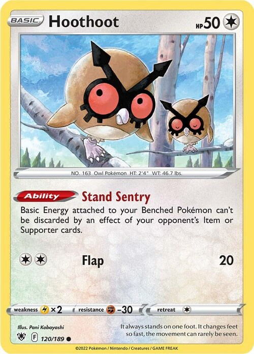 Hoothoot Card Front