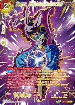 Beerus, Motivated Destruction Card Front