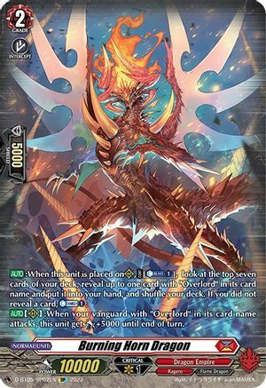 Burning Horn Dragon Card Front