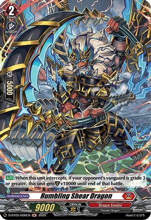 Rumbling Shear Dragon Card Front