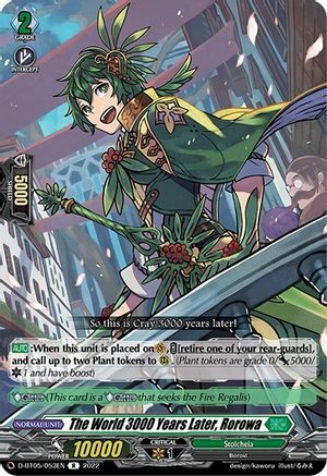 The World 3000 Years Later, Rorowa Card Front