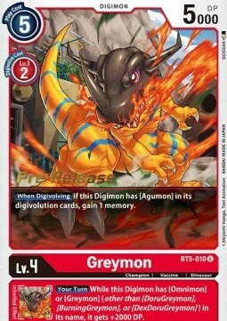 Greymon Card Front