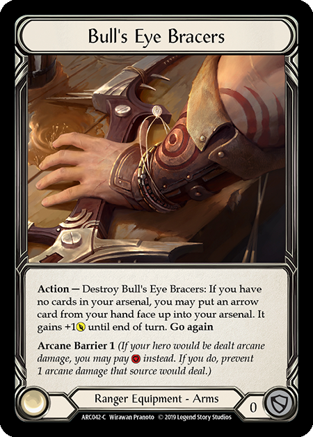 Bull's Eye Bracers Card Front