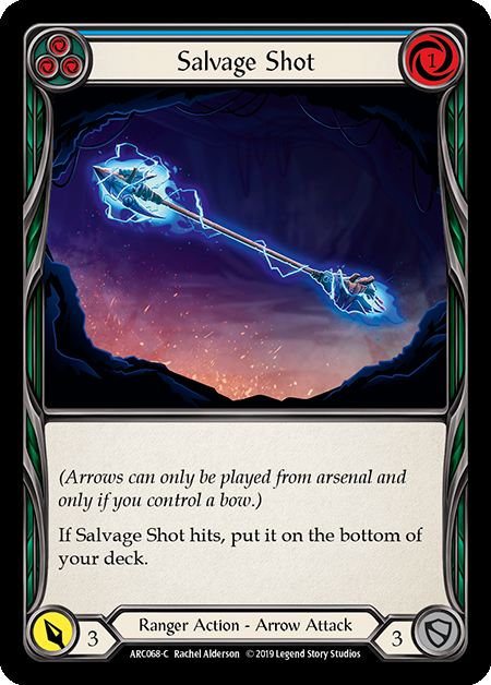 Salvage Shot - Blue Card Front