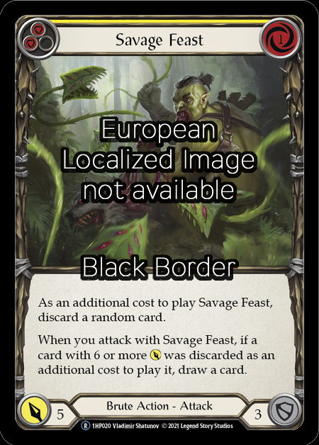 Savage Feast - Yellow Card Front