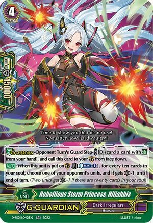 Rebellious Storm Princess, Niljahbis Card Front