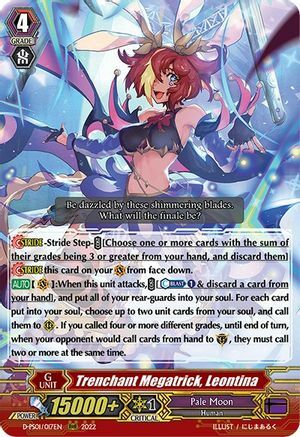 Trenchant Megatrick, Leontina Card Front