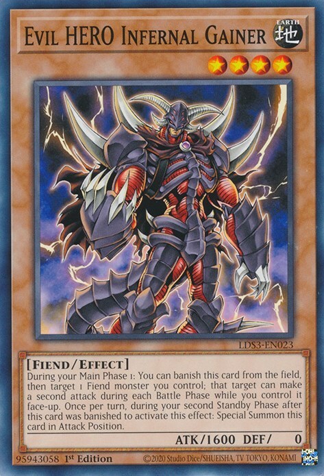 Evil HERO Infernal Gainer Card Front