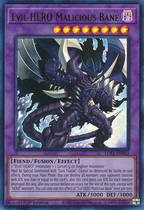 Evil HERO Malicious Bane Card Front