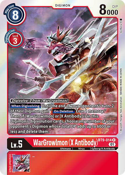 WarGrowlmon (X Antibody) Card Front