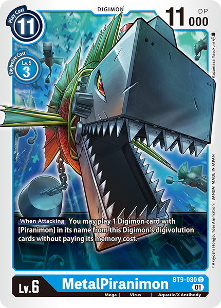 MetalPiranimon Card Front