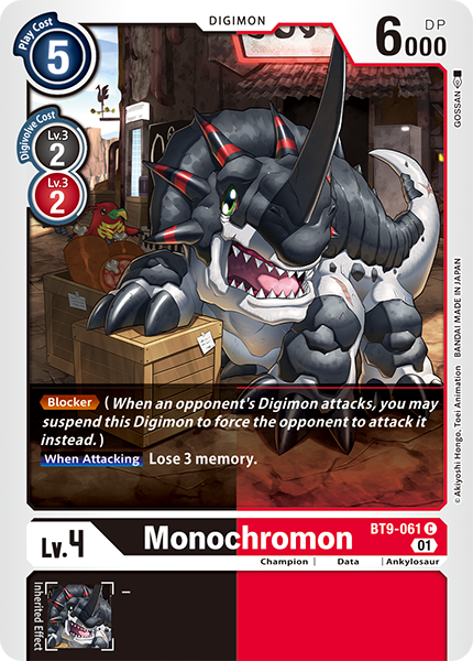 Monochromon Card Front