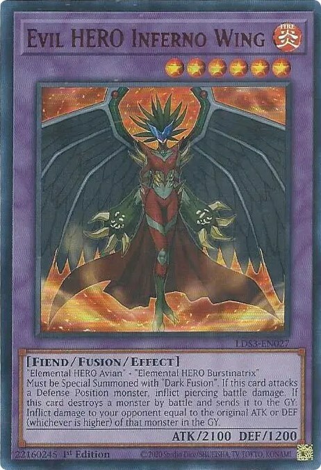 Evil HERO Inferno Wing Card Front