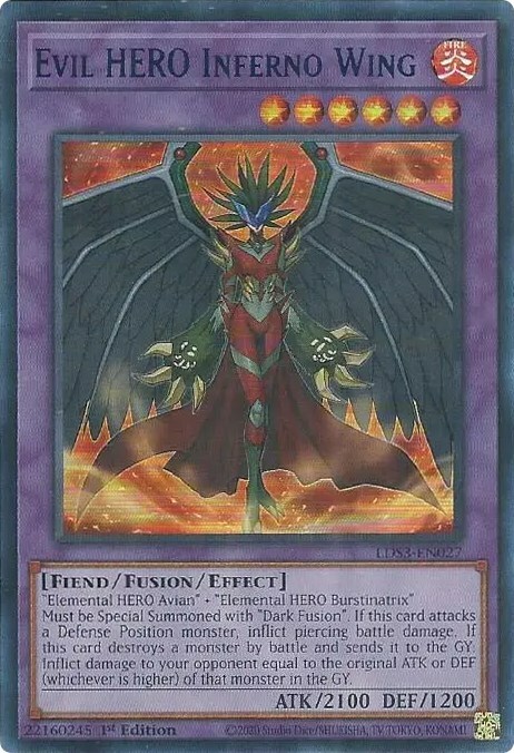 Evil HERO Inferno Wing Card Front