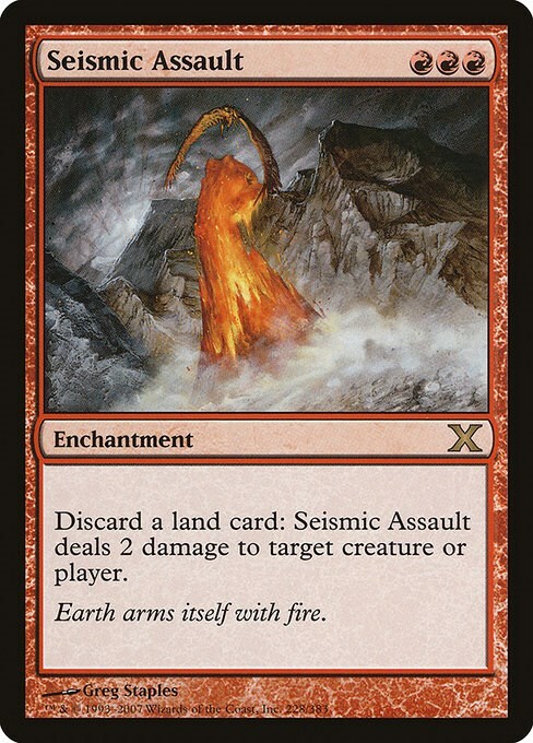 Seismic Assault Card Front