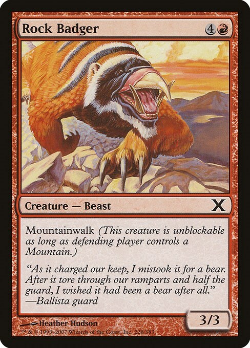 Rock Badger Card Front