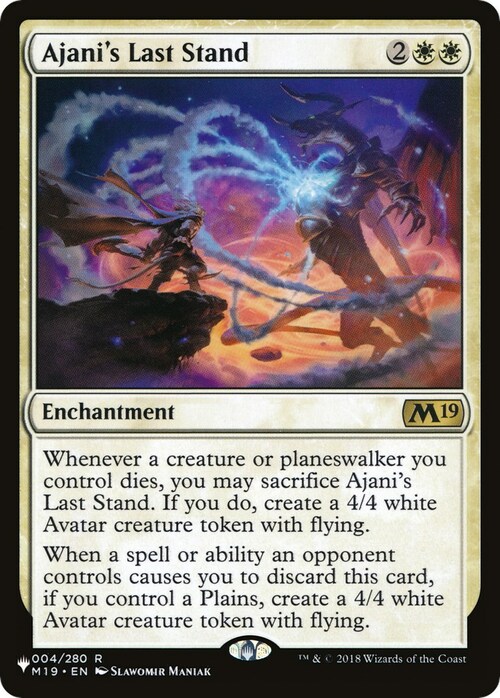 Ajani's Last Stand Card Front