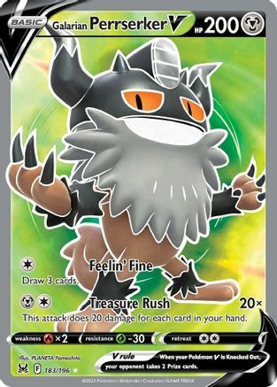 Galarian Perrserker V Card Front