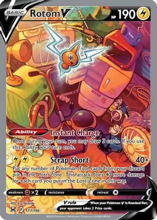 Rotom V Card Front