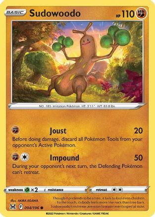 Sudowoodo Card Front