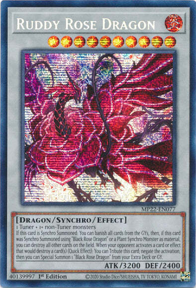 Ruddy Rose Dragon Card Front