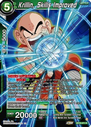 Krillin, Skills Improved Card Front