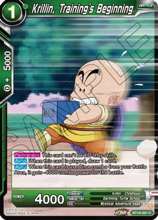 Krillin, Training's Beginning Card Front