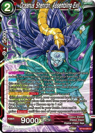 Oceanus Shenron, Assembling Evil Card Front