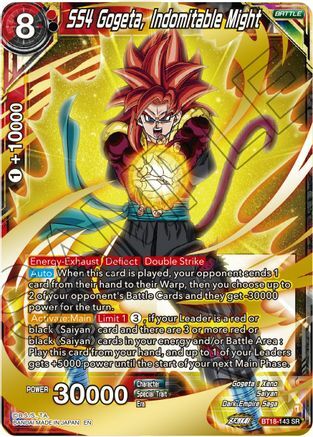 SS4 Gogeta, Indomitable Might Card Front