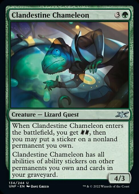 Clandestine Chameleon Card Front