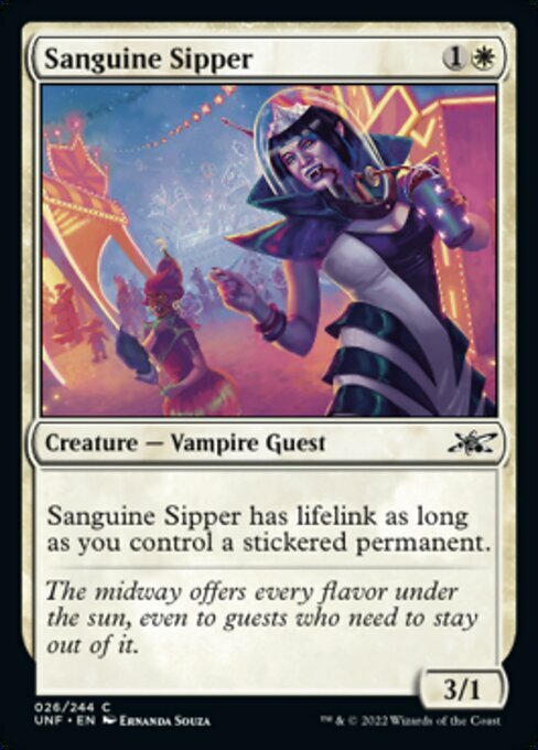 Sanguine Sipper Card Front