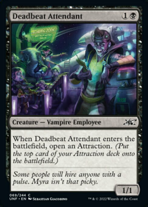 Deadbeat Attendant Card Front