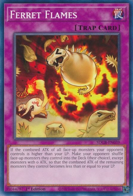 Ferret Flames Card Front