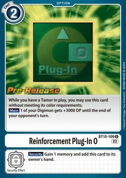 Reinforcement Plug-In O Card Front