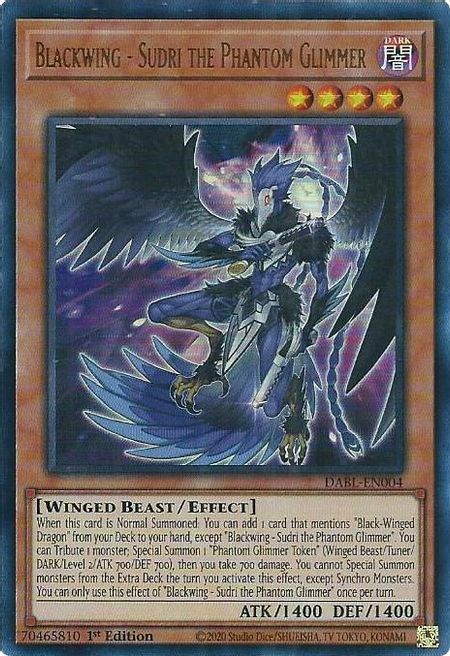 Blackwing - Sudri the Phantom Glimmer Card Front