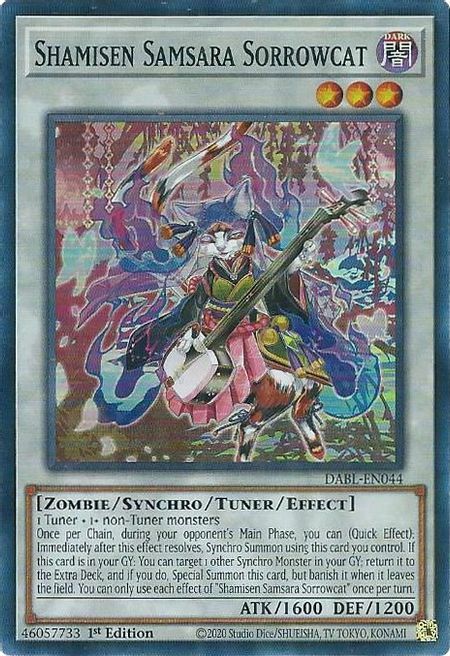 Shamisen Samsara Sorrowcat Card Front