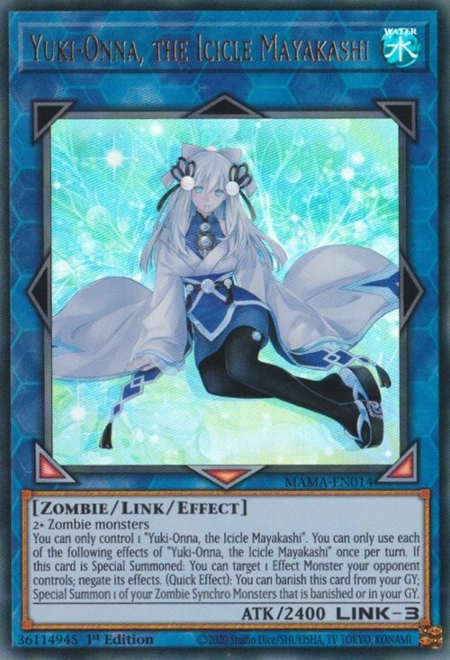 Yuki-Onna, the Icicle Mayakashi Card Front