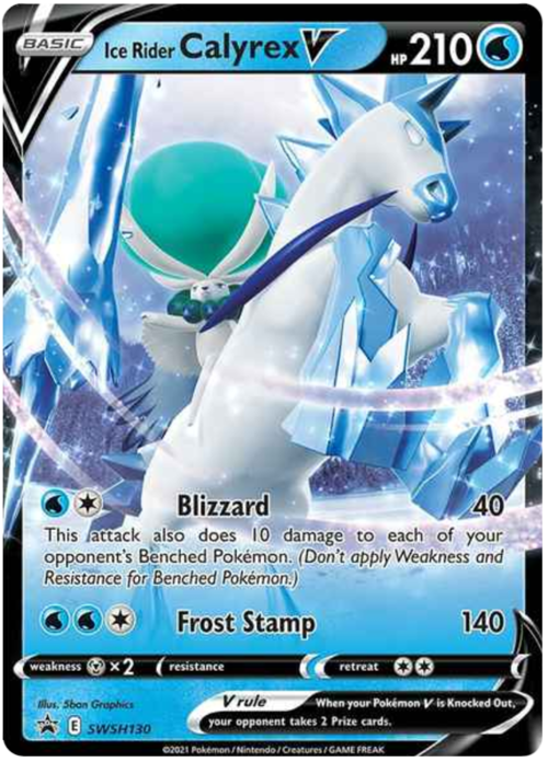 Ice Rider Calyrex V Card Front