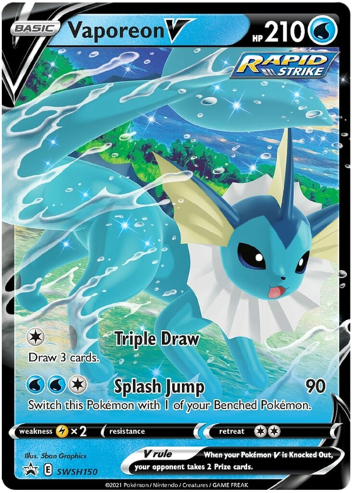 Vaporeon V Card Front