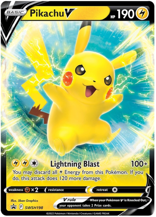 Pikachu V Card Front