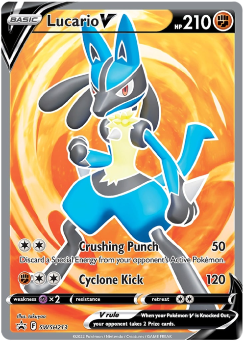 Lucario V Card Front