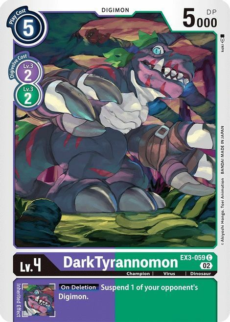 DarkTyrannomon Card Front