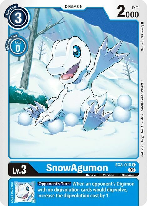 SnowAgumon Card Front