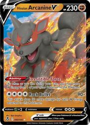 Arcanine di Hisui V [Irresistible Force | Rock Bullet]