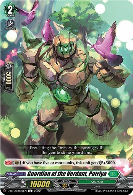 Guardian of the Verdant, Patriya Card Front