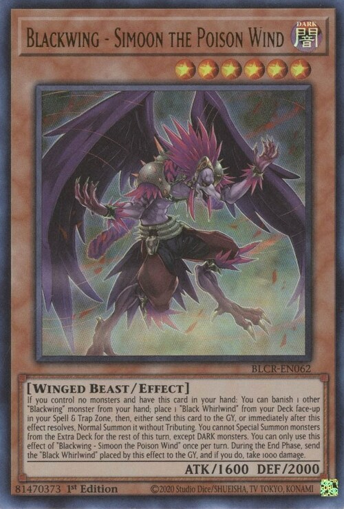 Blackwing - Simoon the Poison Wind Card Front