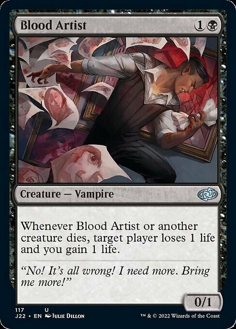 Blood Artist Card Front