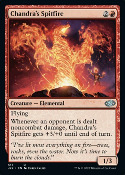 Chandra's Spitfire Card Front